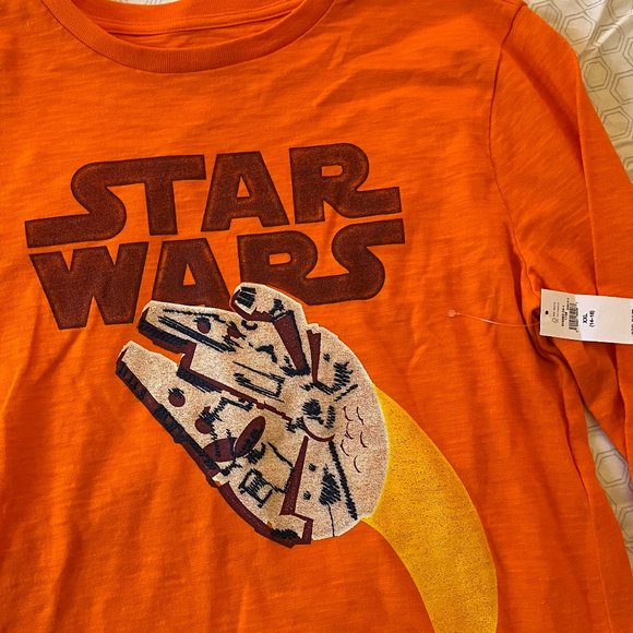 NWT Star Wars for Gap Boys Orange | Millennium Falcon Long Sleeve Size XXL 14/16 - Picture 2 of 5